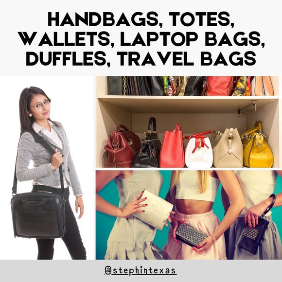 HANDBAGS PURSES WALLETS TOTES LAPTOP BAGS TRAVEL BAG COSMETIC BAG WEEKENDERS - Picture 1 of 5